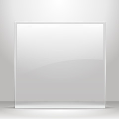 Glass frame for images and advertisement. Vector
