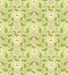Seamless wallpaper pattern. Floral background