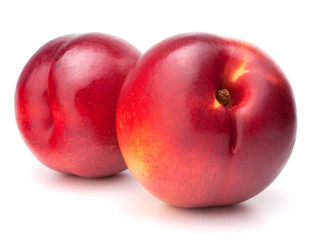 Nectarine fruit isolated on white background cutout