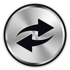 Repeat Button Icon Metal Vektor