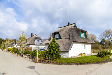 typical village house with reed roof