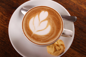 Delicious aromatic cappuccino