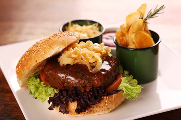Juicy beef burger