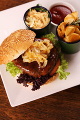 Juicy beef burger