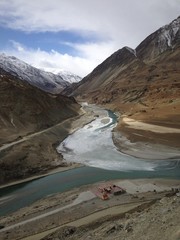 Zanskar river in Leh 