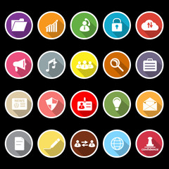 General document icons with long shadow