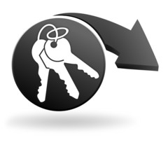 clefs sur symbole noir