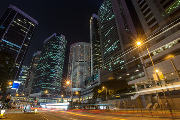 Fototapeta na wymiar Hong Kong night street