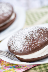 Whoopie pie chocolate cakes