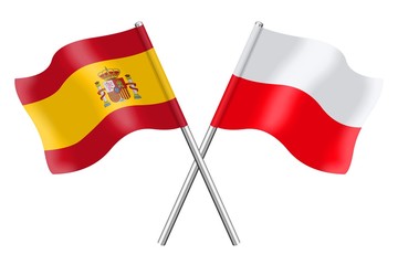 Flags: Spain and Poland