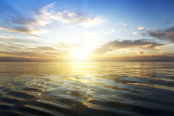 Beautiful sunrise over the sea.