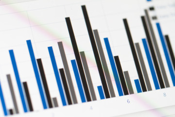 Graph Chart on Monitor Screen