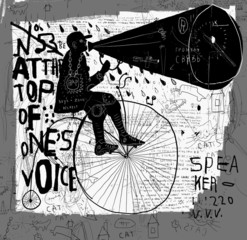 Obrazy na Plexi  Mężczyzna na rowerze