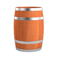 realistic 3d render of wine barrel