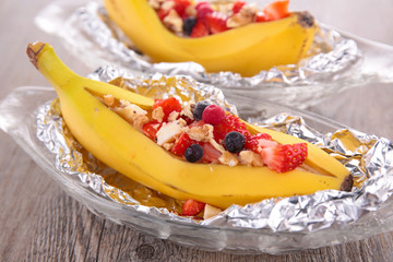 banana and fruit salad