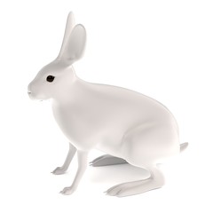 realistic 3d render of hare