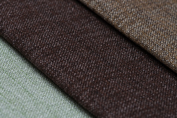 Multi color fabric texture samples