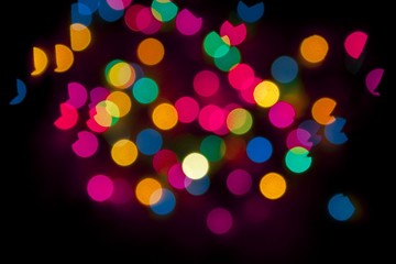 Multicolored defocused bokeh