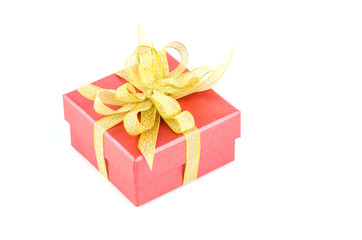 Gift box isolated white background