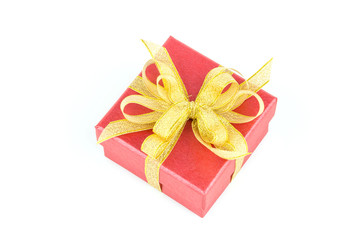 Gift box isolated white background