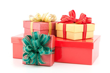 Gift box isolated white background