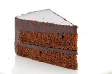 Cake chocolate isolated on white background