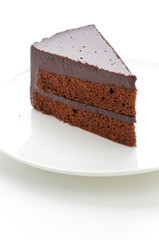 Cake chocolate isolated on white background