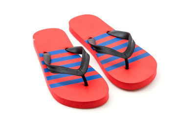 Isolated slippers flip