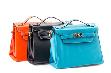 Handbag isolated white background