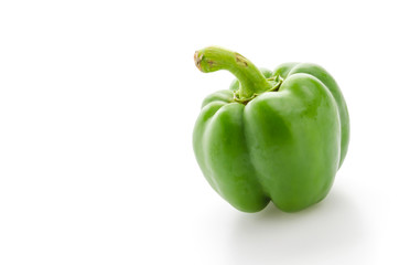 Green pepper isolated on white