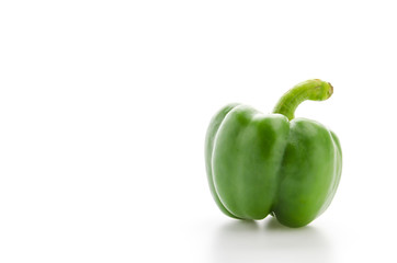 Green pepper isolated on white