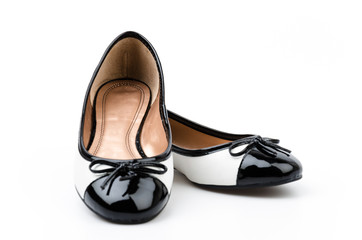 Sandal shoes isolated white background