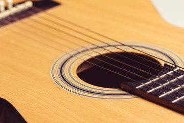 Fototapeta premium Close-up of classical guitar