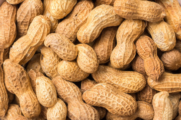 Pile Of Peanuts In Shell Close Up