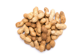 Peanuts In Shell Isolated On White