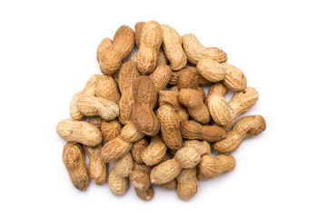 Obraz premium Peanuts In Shell Isolated On White
