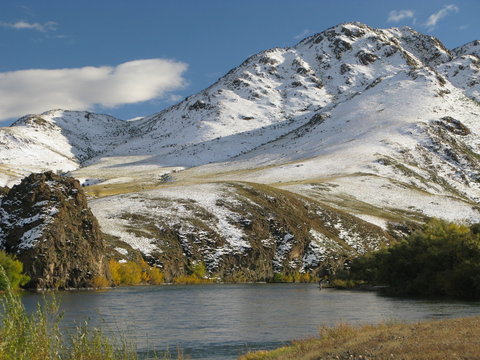 Selenge river - central Mongolia landscape
