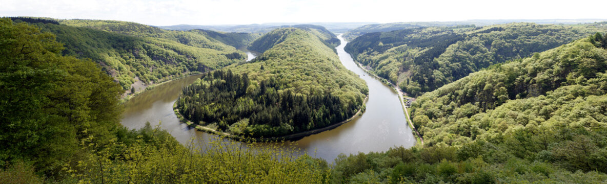 Blick von der Cloef auf die Saarschleife