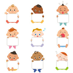 赤ちゃん集合　フレーム　ホワイトボード