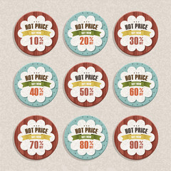 Obraz premium set of business labels and sale tags