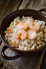 barley porridge with shrimp
