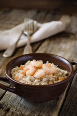 barley porridge with shrimp