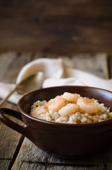 barley porridge with shrimp