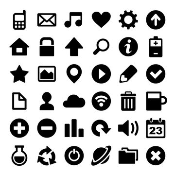 Universal Simple Web Icons Set