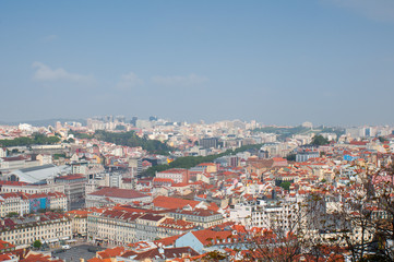 Lisbon city, Portugal. Aereal view from San Jorge Castle