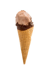 chocolate ice cream isolated