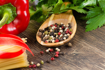 close-up of Asian spices
