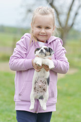 l'enfant et le chiot