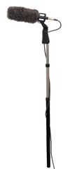 Naklejka premium Boom Microphone with Windshield on Pole