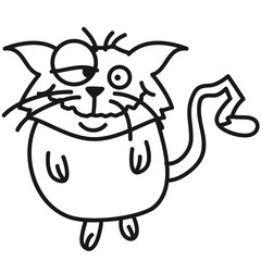 Lustige Verrückte Dumme Katze